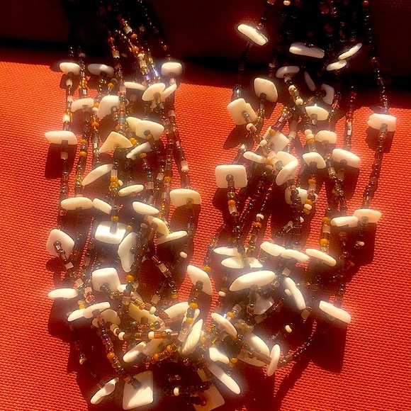 Native American handmade fetish necklace shell l heishi seed beads Apache Navajo - Picture 1 of 14